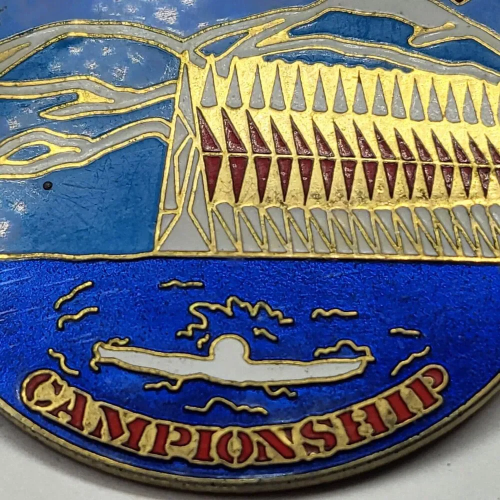 Western Zone Championship 1986 USA Swimming Colorado Springs Enamel Pin Vintage
